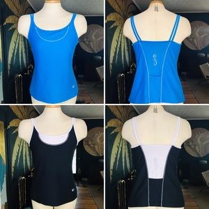 BUNDLE OF TWO Pearl Izumi Superstar Cami's (Black/White; Blue)